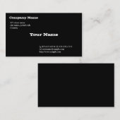 schwarz visitenkarte (Vorne/Hinten)