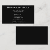 Schwarz Visitenkarte (Vorne/Hinten)