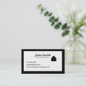 Schwarz Visitenkarte (Stehend Vorderseite)