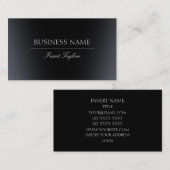 Schwarz Visitenkarte (Vorne/Hinten)