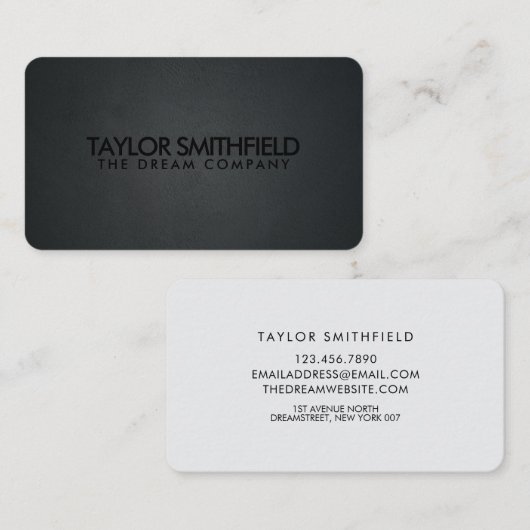 Schwarz Visitenkarte (Vorne/Hinten)