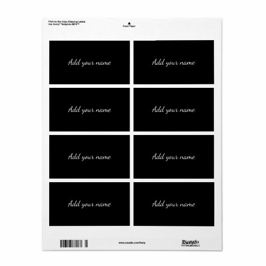 Schwarz-Vollbild-Add-Name-Textnachricht hier werfe (Vorne)