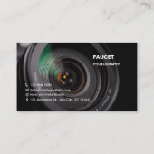 Schwarz-Vollbildfotografie mit eigener Marke Visitenkarte (Rückseite)