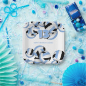 Schwarz-Volleyball-Kindergeburtstag-Party Pappteller (Party)