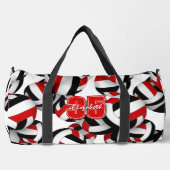 Schwarz-Volleyball-Mannschaftsfarben Duffle Bag (Vorderseite)