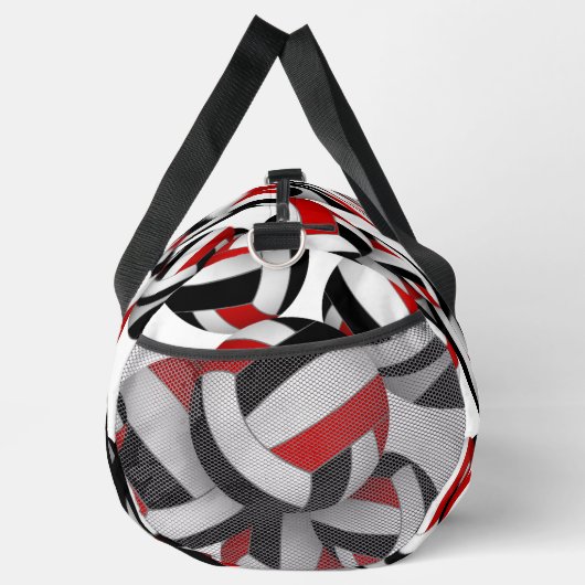 Schwarz-Volleyball-Mannschaftsfarben Duffle Bag (Rechts)