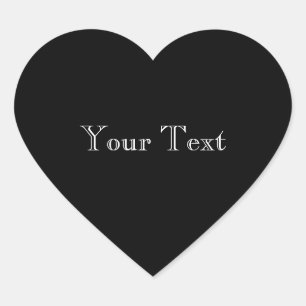 Schwarz-Vollfarbe Herz-Aufkleber