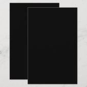 Schwarz-Vollfarben Briefpapier (Vorne/Hinten)