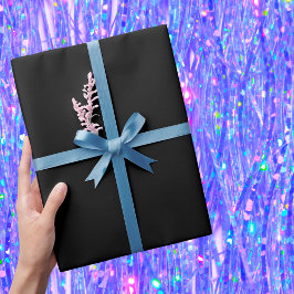 Schwarz-Vollfarben Geschenkpapier