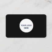 Schwarz - Vollständig anpassbares modernes Design Visitenkarte (Vorderseite)