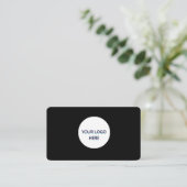 Schwarz - Vollständig anpassbares modernes Design Visitenkarte (Stehend Vorderseite)