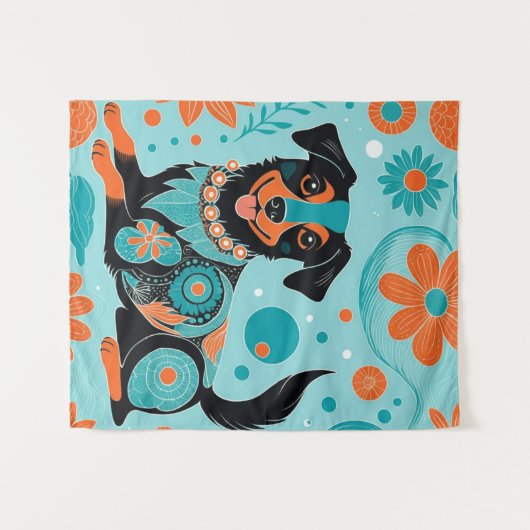 schwarz wandteppich (Vorderseite (Horizontal))