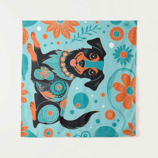 schwarz wandteppich (Vorderseite (Horizontal))