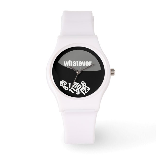 Schwarz, was auch immer die Messy-Zahlen Armbanduhr (Vorderseite)