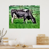 Schwarz-Weide-Weide-Malerei. Poster (Küche)