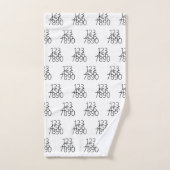 Schwarz/Weiß: 0 bis 9 Badhandtuch Set (Handtuch)