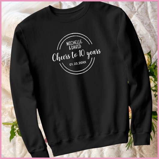 Schwarz/Weiß 10. Hochzeitsszenario Sweatshirt