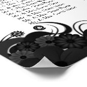 Schwarz-Weiß-10 Hochzeitstische Sitzkarten Poster (Ecke)