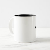 Schwarz/Weiß 11 Unze-Tasse - Texas he Sie Zweifarbige Tasse (Vorderseite Links)
