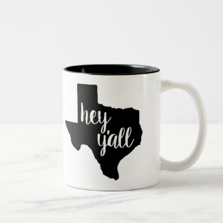 Schwarz/Weiß 11 Unze-Tasse - Texas he Sie Zweifarbige Tasse