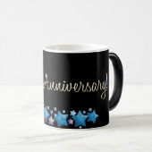 Schwarz/Weiß 11-Unze-verwandelnde Tasse (VorderseiteRechts)