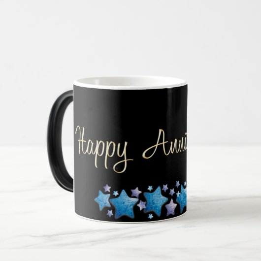 Schwarz/Weiß 11-Unze-verwandelnde Tasse (Vorderseite Links)