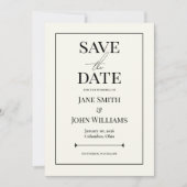 Schwarz-Weiß-12x18 Save the Date Einladung (Vorderseite)