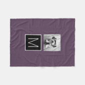 Schwarz-Weiß-1-Fotoleime für benutzerdefinierte Mo Fleecedecke (Vorderseite (Horizontal))