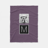 Schwarz-Weiß-1-Fotoleime für benutzerdefinierte Mo Fleecedecke (Vorderseite)