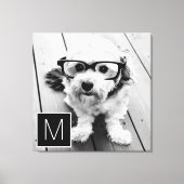 Schwarz-Weiß-1-Fotoleime für benutzerdefinierte Mo Leinwanddruck (Vorderseite)