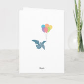 Schwarz-Weiß 1. Geburtstag Dinosaurier Gruß Karte (Rückseite)