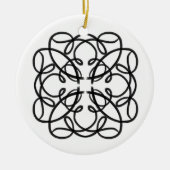 Schwarz/Weiß #1 Keramik Ornament (Vorne)