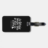 Schwarz & Weiß 1 Korinther 16:14 Bibelverse Kunst Gepäckanhänger (Rückseite horizontal)