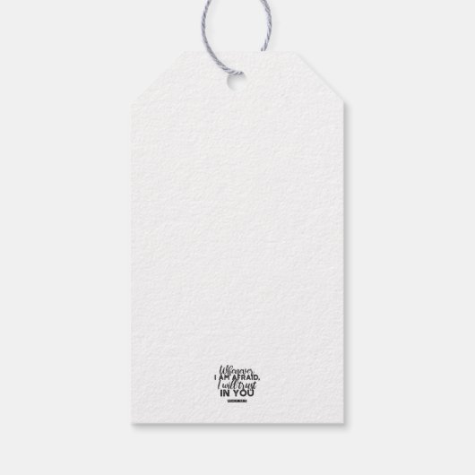 Schwarz & Weiß 1 Korinther 16:14 Bibelverse Kunst Geschenkanhänger (Rückseite)