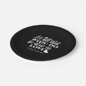 Schwarz & Weiß 1 Korinther 16:14 Bibelverse Kunst Pappteller (Schrägansicht)