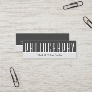 Schwarz-weiß 1 Mini-Fotografie-Visitenkarte Mini Visitenkarte