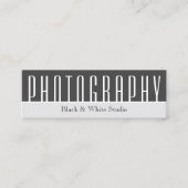 Schwarz-weiß 1 Mini-Fotografie-Visitenkarte Mini Visitenkarte (Vorderseite)