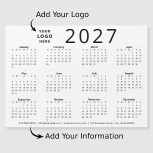 Schwarz Weiß 2027 Benutzerdefiniertes Logo Geschäf Magnetkarte