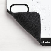 Schwarz Weiß 2027 Kalender Geschäft Logo Unternehm Mousepad (Ecke)