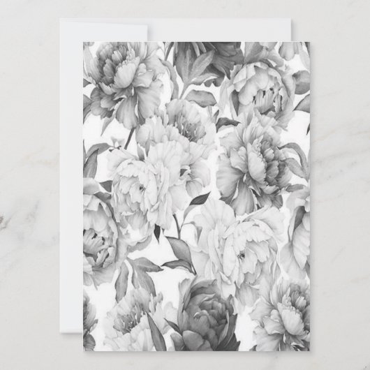 Schwarz & Weiß 25-Jährige Feier Einladung (Rückseite)