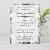 Schwarz & Weiß 25-Jährige Feier Einladung (Stehend Vorderseite)