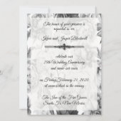 Schwarz & Weiß 25-Jährige Feier Einladung (Vorderseite)