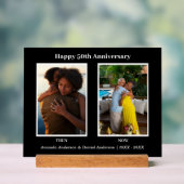 Schwarz-Weiß-2-Foto Collage Jubiläum Acrylschild (Neutral)