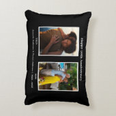 Schwarz-Weiß-2-Foto Collage Jubiläum Dekokissen (Rückseite(Vertikal))