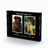 Schwarz-Weiß-2-Foto Collage Jubiläum Fotoblock (Rechts)