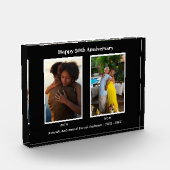 Schwarz-Weiß-2-Foto Collage Jubiläum Fotoblock (Links)