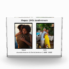 Schwarz-Weiß-2-Foto Collage Jubiläum Fotoblock