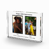 Schwarz-Weiß-2-Foto Collage Jubiläum Fotoblock (Rechts)