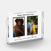 Schwarz-Weiß-2-Foto Collage Jubiläum Fotoblock (Links)