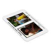 Schwarz-Weiß-2-Foto Collage Jubiläum Magnet (Rechte Seite)